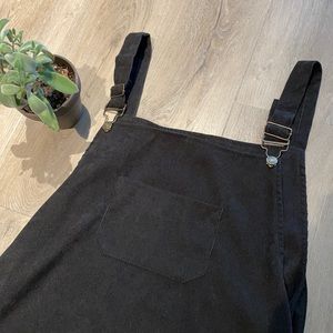 Black Corduroy overall dress